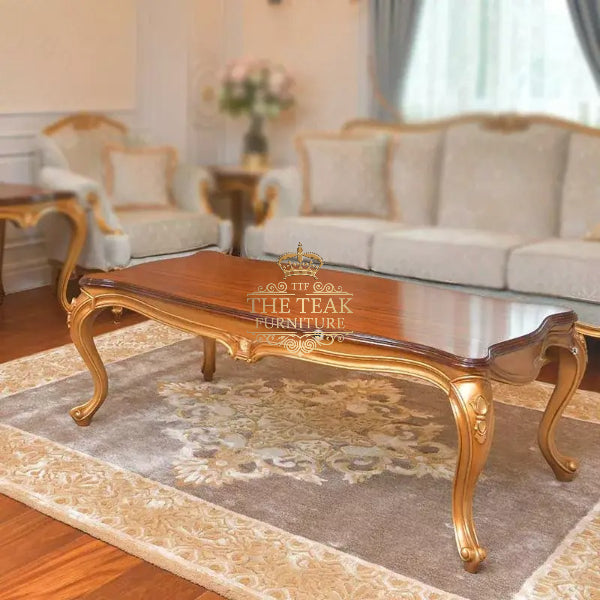 Opulent Hand Carved Teak Wood Center Table – Premium Quality & Design