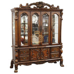 Load image into Gallery viewer, Handmade Teak Wood Crockery Almirah – Elegant Storage with Artistic Detailing
