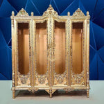 Load image into Gallery viewer, Elegant Hand-Carved Teak Wood Crockery Almirah – Luxurious Home Addition
