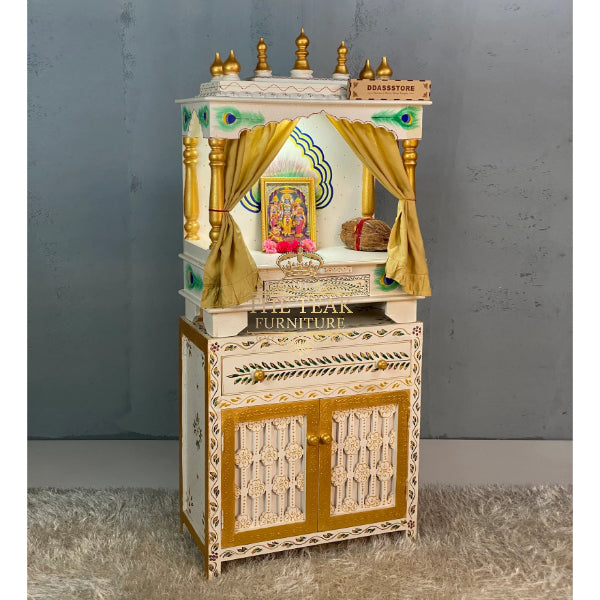 Luxury Solid Teak Wood Temple – Crafted for Spiritual Grandeur
