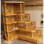 Load image into Gallery viewer, Classic Indian-Style Teak Bookshelf – Hand Carved Traditional Design
