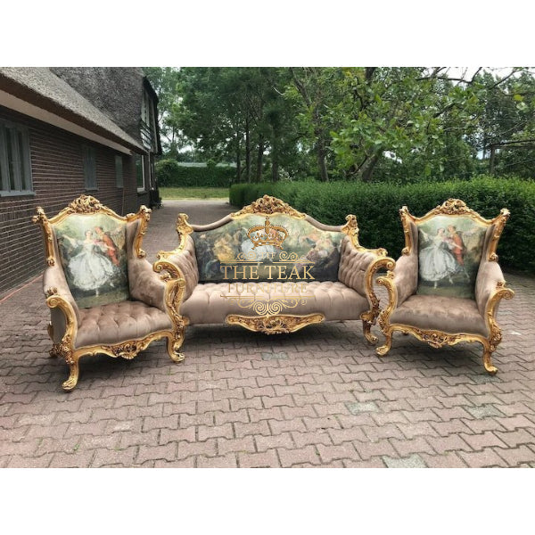 Luxury Hand-Carved Sofa Set – A Centerpiece for Elegant Living Rooms