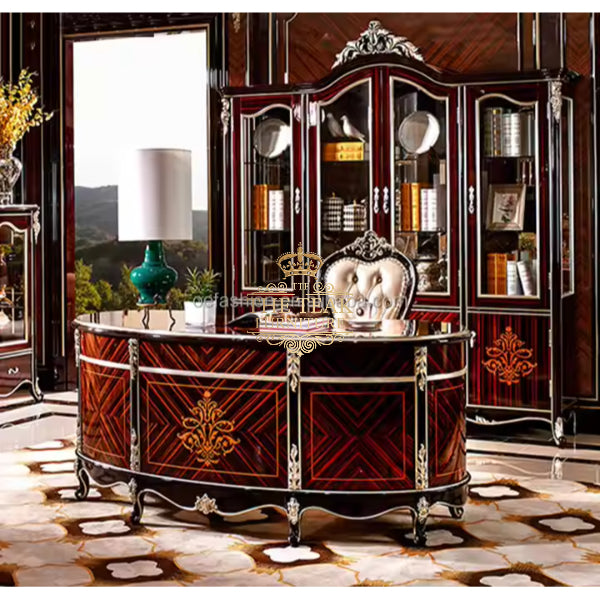 Luxury Handcrafted Teak Wood Desk – Ideal for Elegant Workspaces & Study Areas