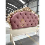 Load image into Gallery viewer, Gothic Baroque Revival Bed – Luxury Hand-Sculpted Teak with Regal Detailing
