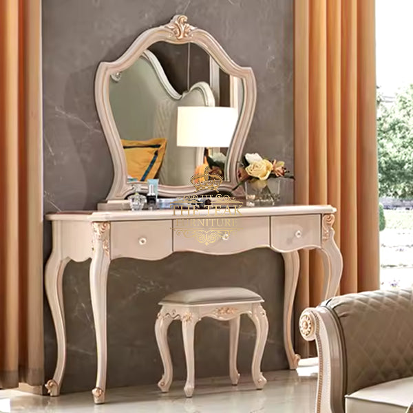 Hand Carved Designer Dressing Table – Teak Elegance with a Premium Touch