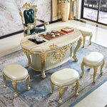 Load image into Gallery viewer, Handcrafted Luxury Teak Study Desk – A Blend of Durability &amp; Exquisite Artistry
