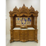 Load image into Gallery viewer, Hand-Carved Teak Wood Hindu Temple – Luxury Home Pooja Mandir
