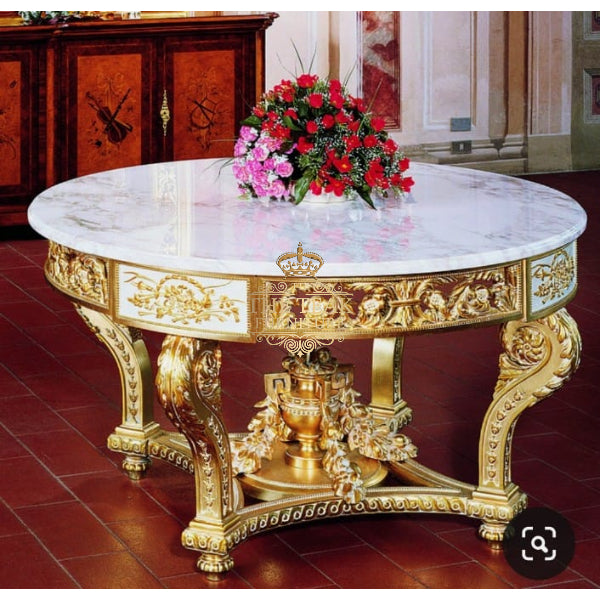 Rustic Hand Carved Teak Coffee Table – Durable Hardwood with Elegant Design