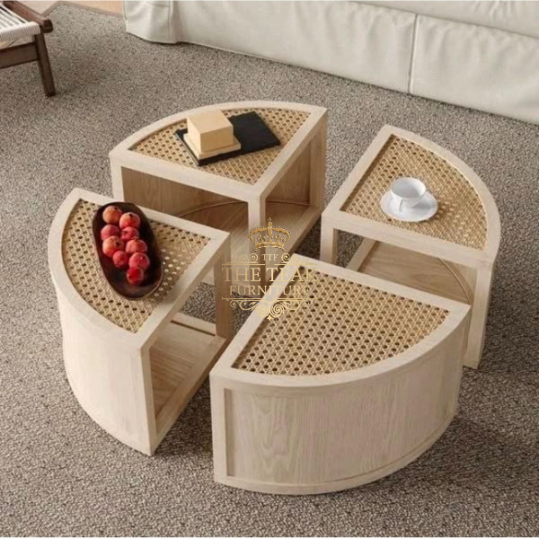 Authentic Teak Coffee Table – Hand Carved with Traditional Craftsmanship