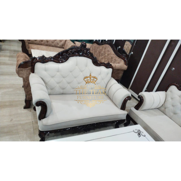 Artisan Teak Wooden Sofa – Unique Handmade Couch with Ornate Design