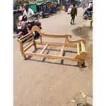 Load image into Gallery viewer, Elegant Carved Teak Wooden Couch – Luxury Handcrafted Masterpiece

