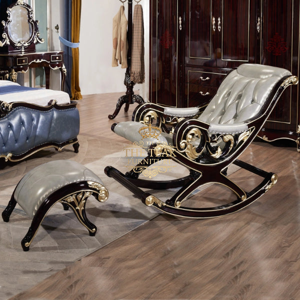 Lightweight Teak Rocking Chair – Handcrafted for a Sleek & Contemporary Finish