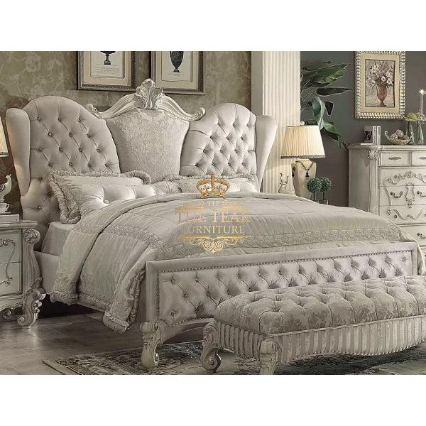 Victorian Gothic Revival Bed – Ornate Hand-Sculpted Elegance with Majestic Elements