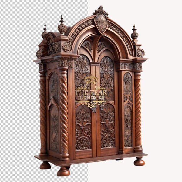 Handmade Teak Wood Wardrobe – Masterpiece of Traditional Craftsmanship