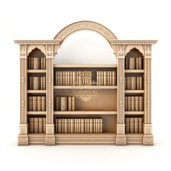 Elegant Solid Teak Bookshelf – Handcrafted Luxury Storage Unit