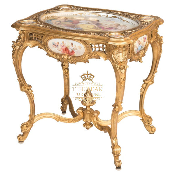 Traditional Hand-Carved Teak Side Table – Durable, Elegant, and Timeless Design