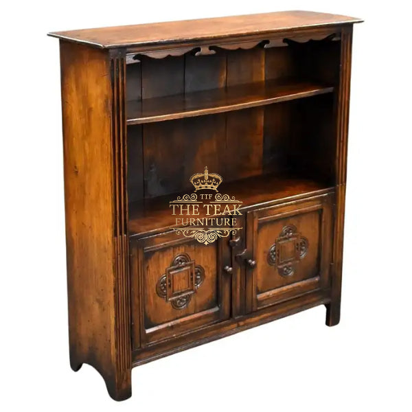 Exclusive Hand Carved Teak Bookshelf – Luxury Furniture Art Piece