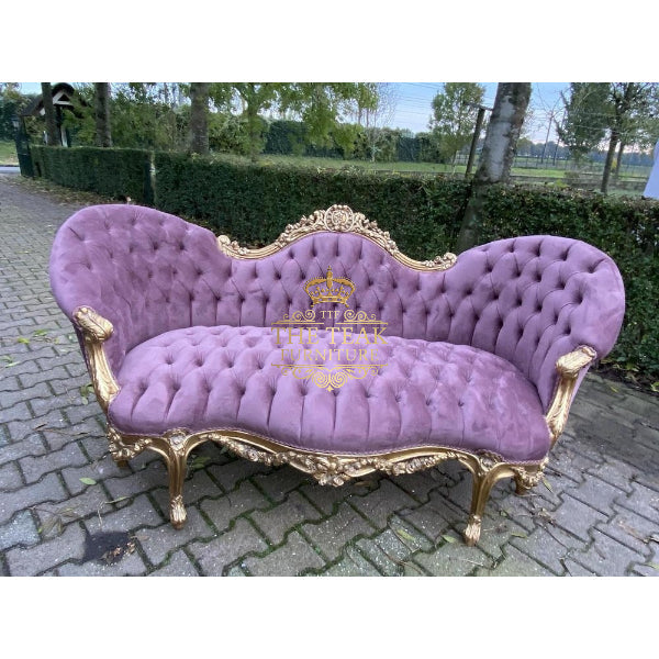 Regal Teak Wood Carved Sofa – Grand Handmade Furniture with Ornate Accents