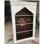 Load image into Gallery viewer, Teak Wooden Bookshelf with Artistic Hand Carvings – A Timeless Classic
