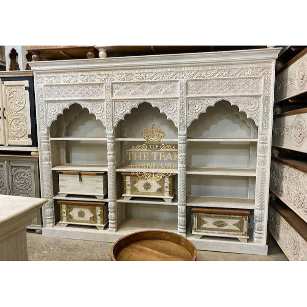 Grand Teak Wooden Bookshelf – Handcrafted with Superior Detailing