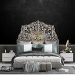 Load image into Gallery viewer, Ethereal Renaissance Bed – Lavish Wooden Architecture with Royal Engravings

