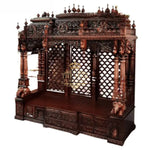 Load image into Gallery viewer, Custom-Designed Teak Wood Mandir – Authentic Hindu Worship Altar
